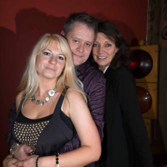 Sarah Douglas with Stuart & Jen Morriss